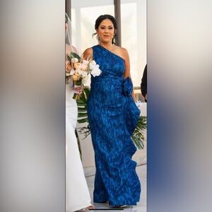 Elegant Blue Evening Gown by Rickie Freeman